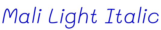 Mali Light Italic الخط